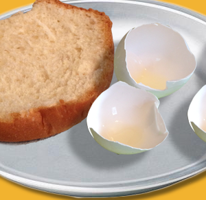 Bread with a side of eggs